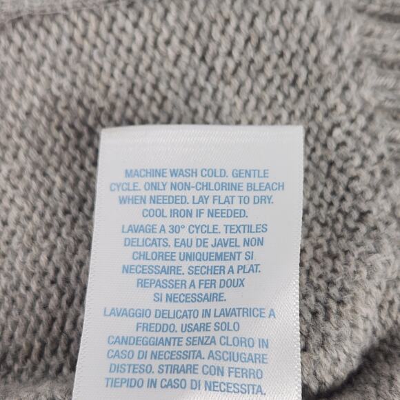 Ralph Lauren Full Zip Knit Hoodie Jumper Sweater Pony Logo Baby Boy 9M Gray Luxe - Picture 6 of 6